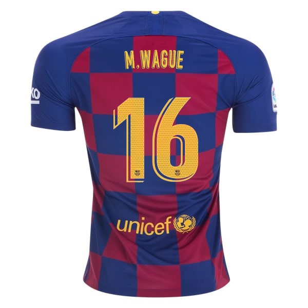 Camiseta Barcelona NO.16 Wague Segunda equipación 2019-2020 Amarillo